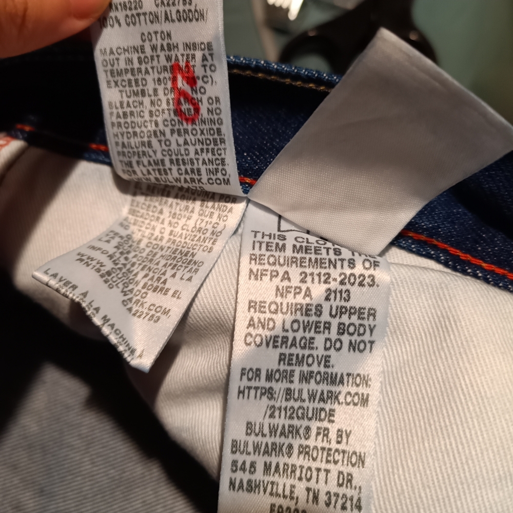 🥭NWT Bulwark 40x32 FR jeans fire resistant - Picture 5 of 10